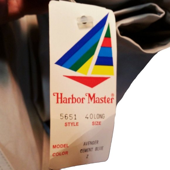 NWT VTG Harbor Master Avenger Trench Coat Single Breasted Cement Blue Khaki 40L - Picture 5 of 9